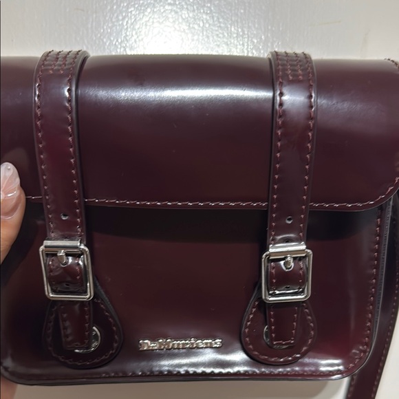 Dr. Martens dark maroon Leather Crossbody Bag - Picture 6 of 7